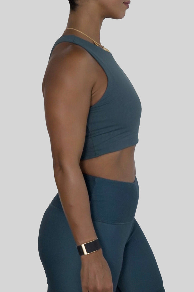 Base Crop Top Teal - Tru Active